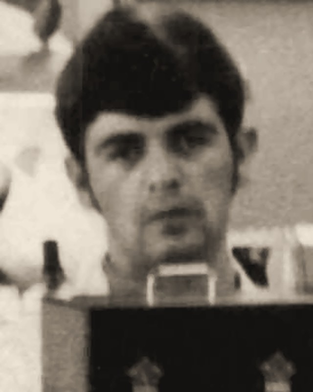 Joseph Goncalves at his watchmaker's bench, 1969